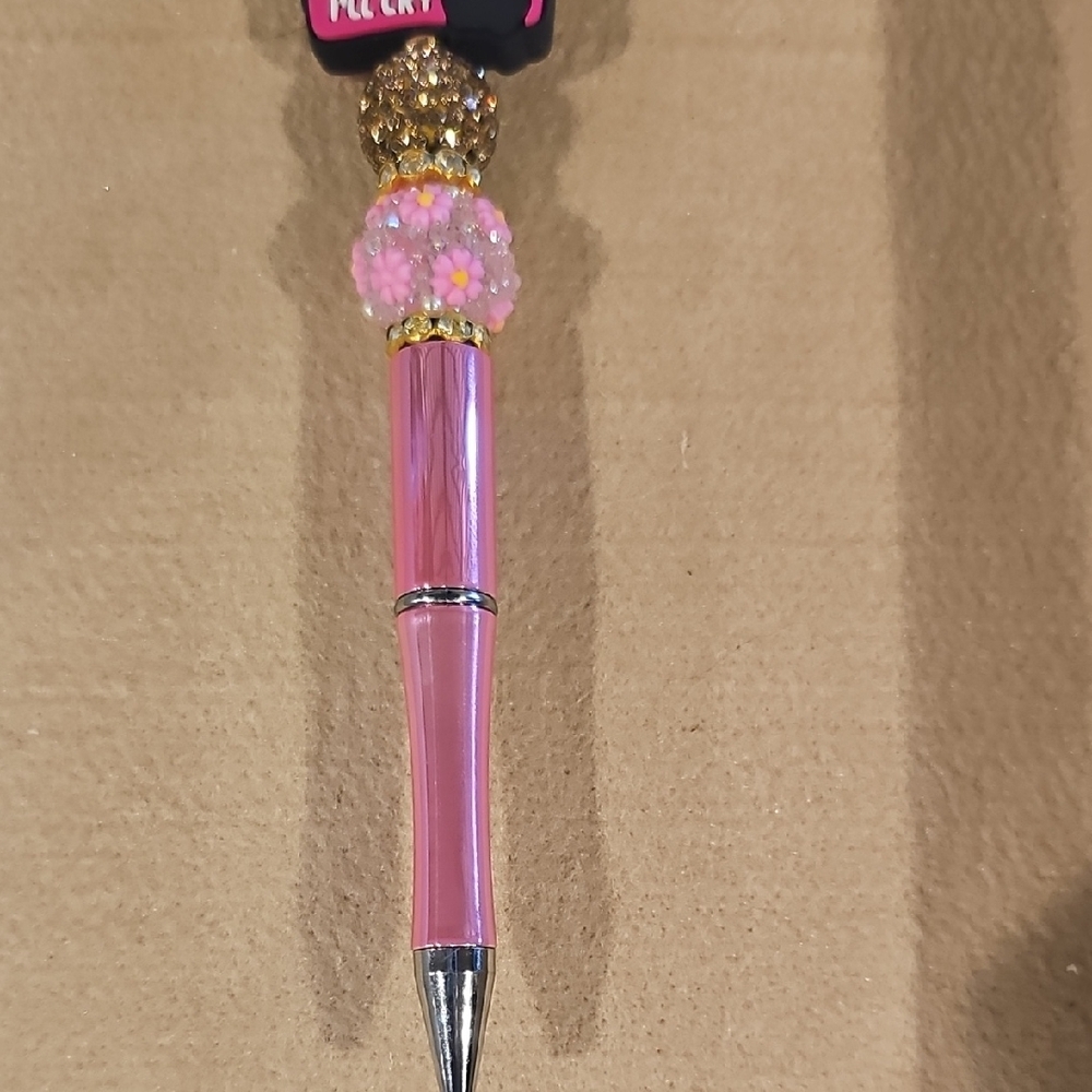 Pink and Gold Decorative Pen - Picture 4 of 4